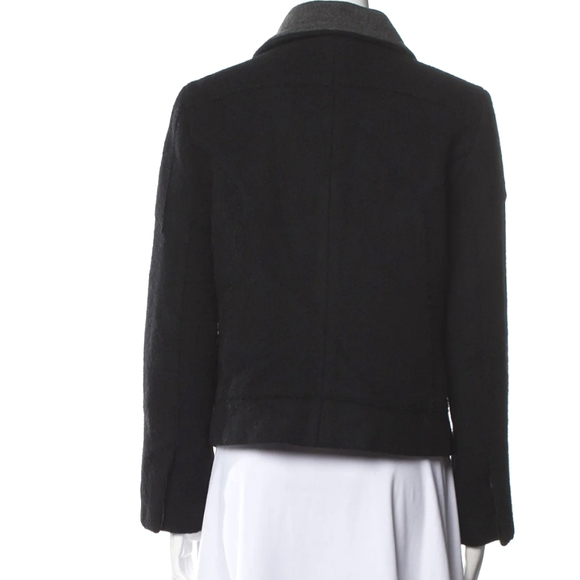 Rag & Bone Wool Cashmere Distressed Cropped Peacoat - Punk Grunge Goth Designer - Picture 2 of 14